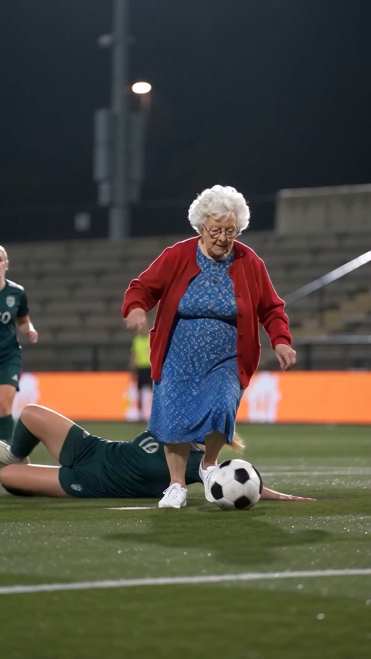 Example frame: the last moment of the timeline, with the scorer watching the ball roll toward the net
