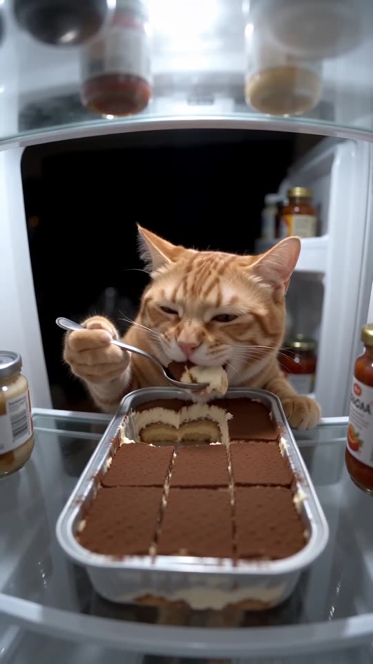 Pet Fridge Cake Heist AI: example frame